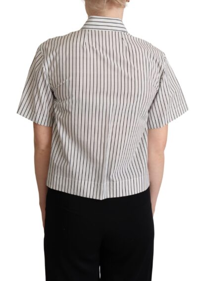 Dolce & Gabbana - Chic Monochrome Striped Polo Shirt