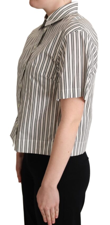 Dolce & Gabbana - Elegant Striped Cotton Polo Top