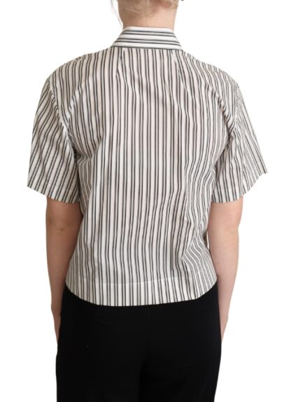 Dolce & Gabbana - Elegant Striped Cotton Polo Top