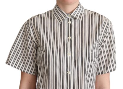 Dolce & Gabbana - Elegant Striped Cotton Polo Top