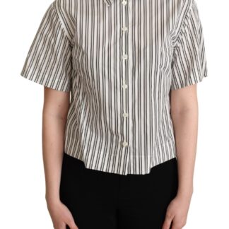 Dolce & Gabbana - Chic Monochrome Striped Polo Shirt