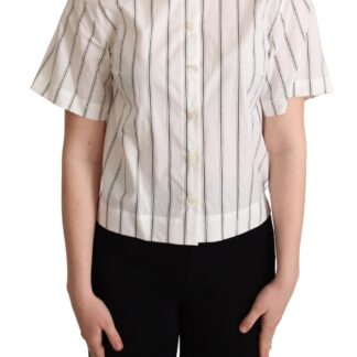 Dolce & Gabbana - Elegant Striped Cotton Polo Top