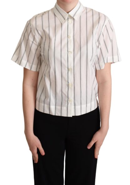 Dolce & Gabbana - Elegant Striped Cotton Polo Top