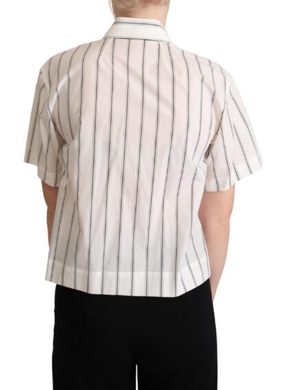 Dolce & Gabbana - Elegant Striped Cotton Polo Top