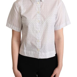 Dolce & Gabbana - Chic Gray Polka Dot Short Sleeve Polo