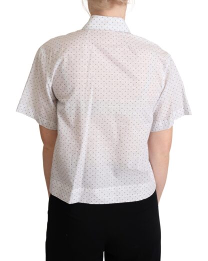 Dolce & Gabbana - Elegant Polka Dot Cotton Polo Top