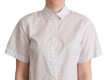 Dolce & Gabbana - Elegant Polka Dot Cotton Polo Top