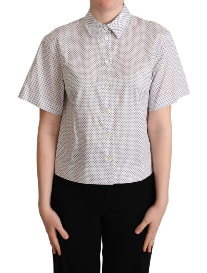 Dolce & Gabbana - Chic Gray Polka Dot Short Sleeve Polo