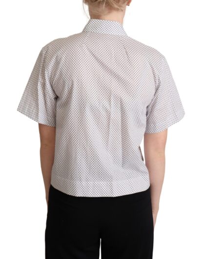 Dolce & Gabbana - Chic Gray Polka Dot Short Sleeve Polo