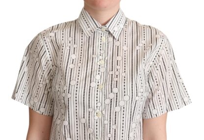 Dolce & Gabbana - Geometric Elegance Collared Polo Top