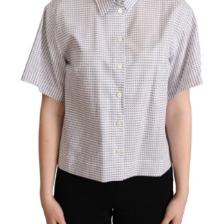 Dolce & Gabbana - Chic Gray Polka Dot Short Sleeve Polo