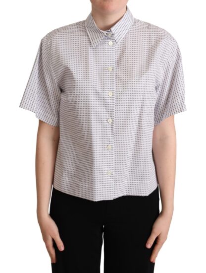 Dolce & Gabbana - Elegant Polka Dots Collared Polo Top