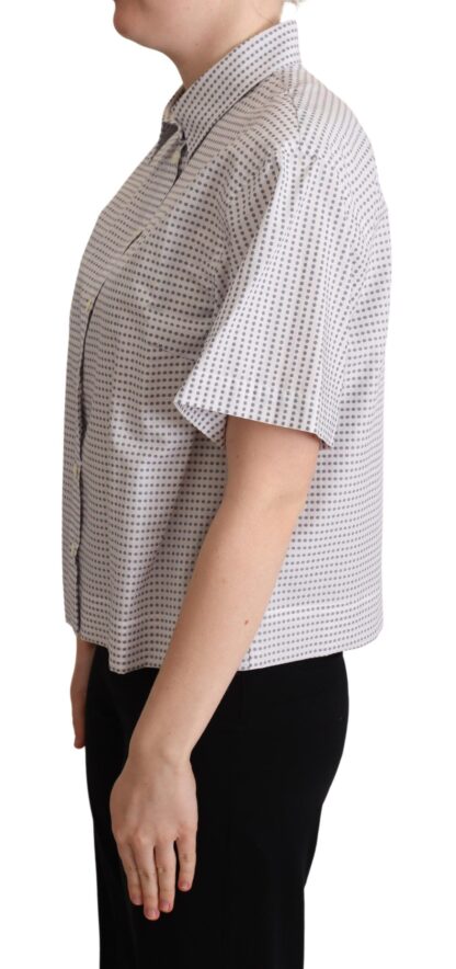 Dolce & Gabbana - Elegant Polka Dots Collared Polo Top