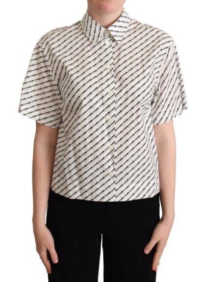 Dolce & Gabbana - Elegant Dotted Cotton Polo Top