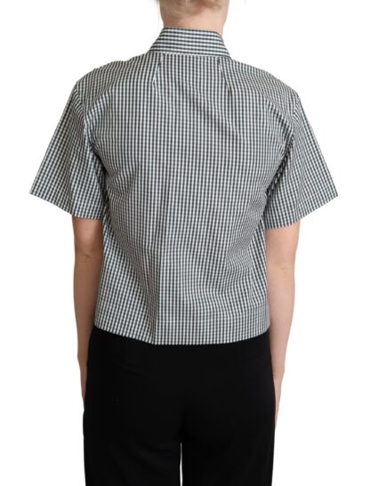 Dolce & Gabbana - Elegant Checkered Cotton Polo Top