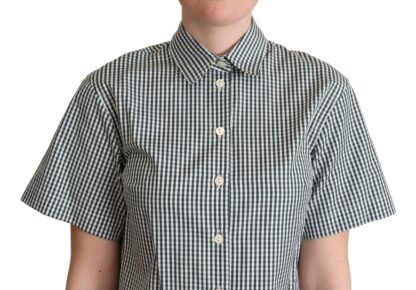 Dolce & Gabbana - Elegant Checkered Cotton Polo Top