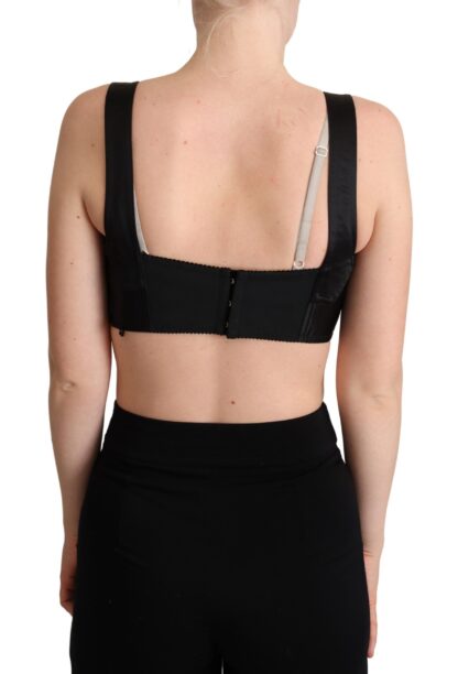 Dolce & Gabbana - Elegant Black Silk Blend Bustier Crop Top