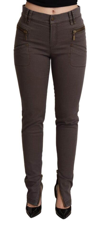 PLEIN SUD - Chic Brown Slim-Fit Skinny Jeans