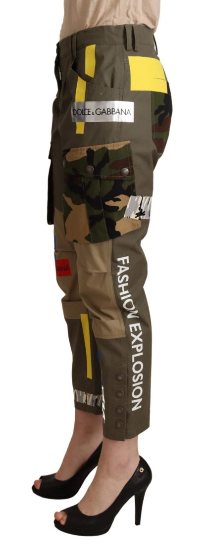 Dolce & Gabbana - Chic Multicolor Patched Cargo Pants