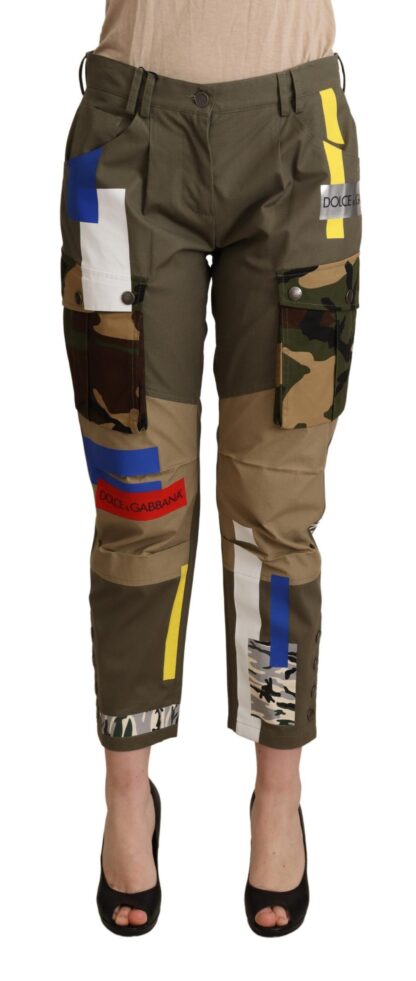 Dolce & Gabbana - Chic Multicolor Patched Cargo Pants