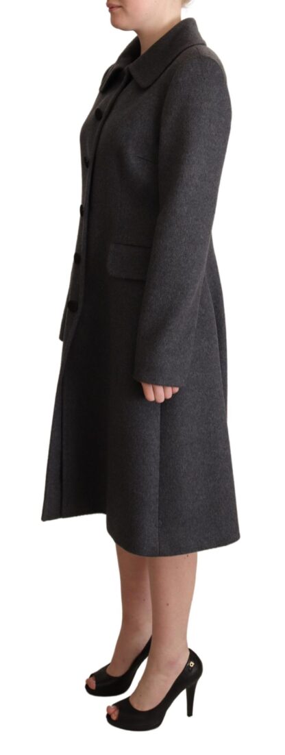 Dolce & Gabbana - Elegant Gray Cashmere Trench Coat