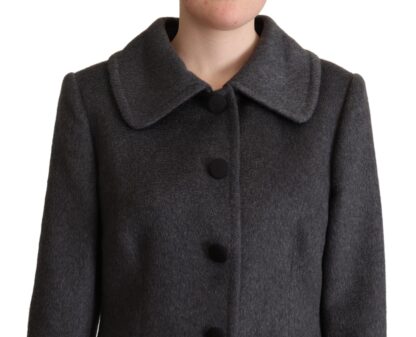 Dolce & Gabbana - Elegant Gray Cashmere Trench Coat