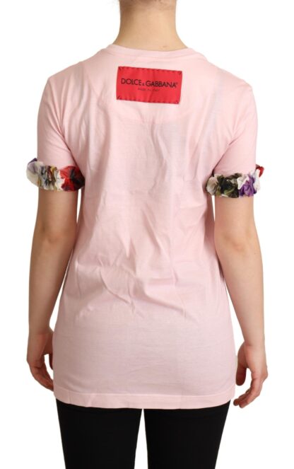 Dolce & Gabbana - Elegant Floral Rose Applique T-Shirt