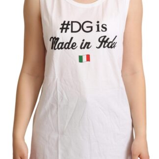 Dolce & Gabbana - Chic Gray Sleeveless Logo Tank Top