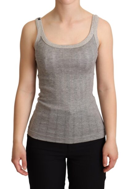 Dolce & Gabbana - Chic Sleeveless Gray Tank Top