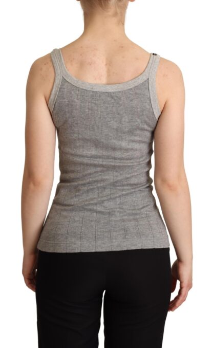 Dolce & Gabbana - Chic Sleeveless Gray Tank Top