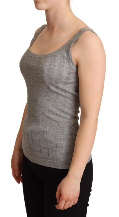 Dolce & Gabbana - Elegant Sleeveless Gray Tank Top