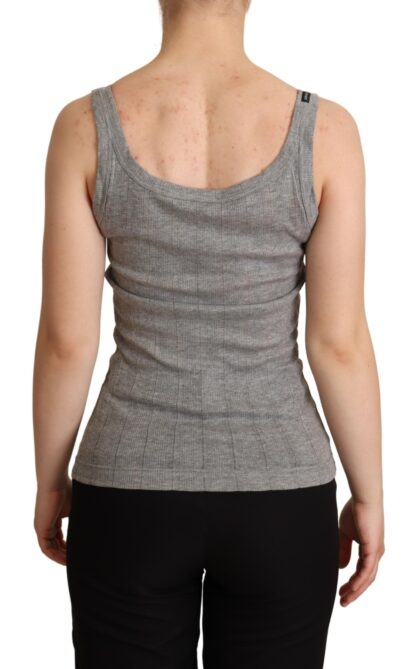 Dolce & Gabbana - Elegant Sleeveless Gray Tank Top