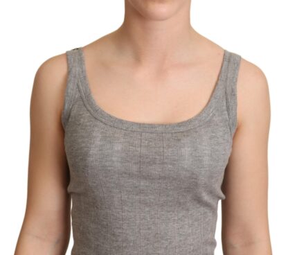 Dolce & Gabbana - Elegant Sleeveless Gray Tank Top