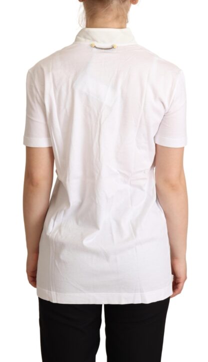 Dolce & Gabbana - Chic White Love Motif Silk-Blend Tee