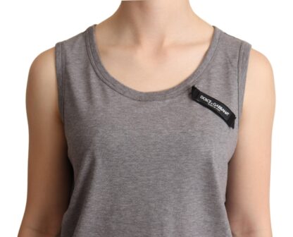 Dolce & Gabbana - Elegant Gray Cotton Jersey Sleeveless Tank