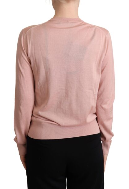 Dolce & Gabbana - Elegant Pink Cashmere Silk Cardigan