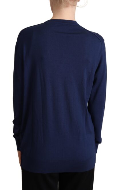 Dolce & Gabbana - Elegant Virgin Wool Blue Cardigan