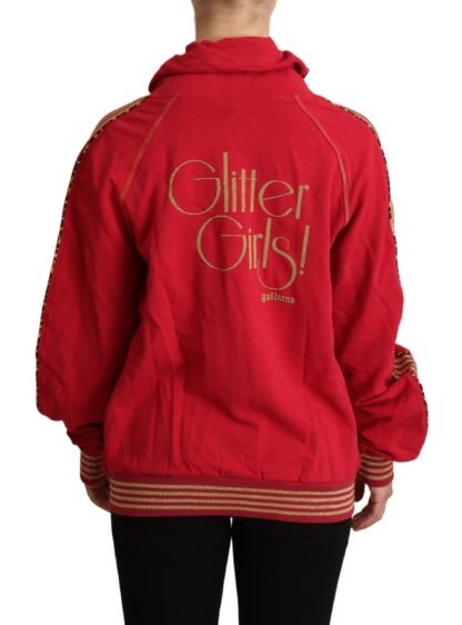 John Galliano - Radiant Red Cotton Full Zip Hooded Jacket