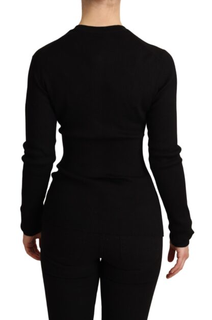 Dolce & Gabbana - Elegant Black Silk Cashmere Cardigan