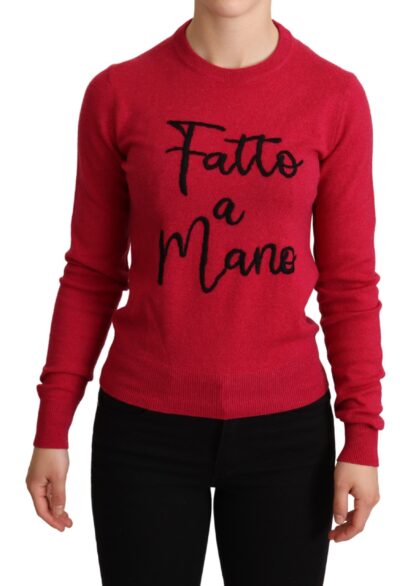 Dolce & Gabbana - Chic Pink Cashmere Blend Crewneck Pullover