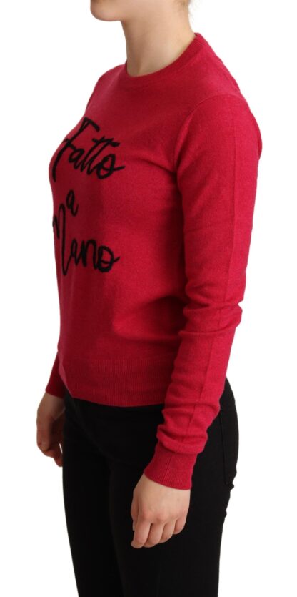 Dolce & Gabbana - Chic Pink Cashmere Blend Crewneck Pullover