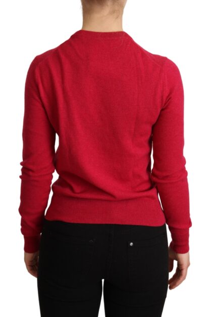 Dolce & Gabbana - Chic Pink Cashmere Blend Crewneck Pullover