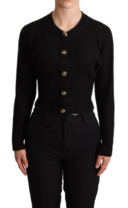 Dolce & Gabbana - Black Button Embellished Cardigan Sweater