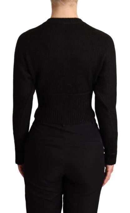 Dolce & Gabbana - Black Button Embellished Cardigan Sweater