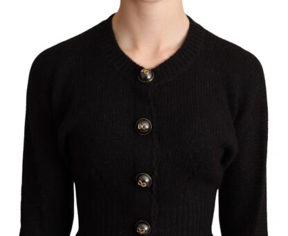 Dolce & Gabbana - Black Button Embellished Cardigan Sweater