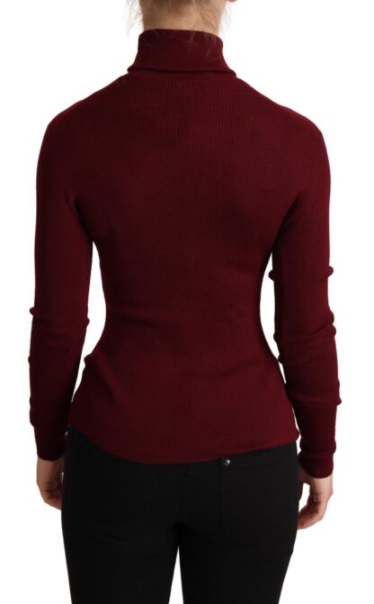 Dolce & Gabbana - Elegant Bordeaux Turtle Neck Sweater