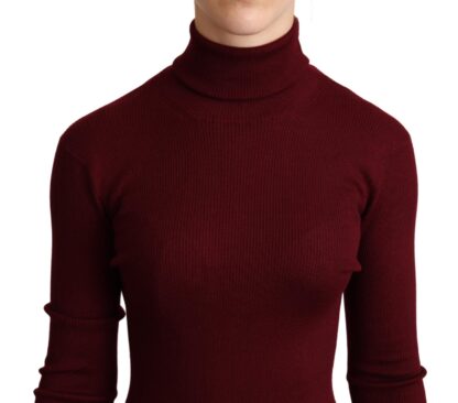 Dolce & Gabbana - Elegant Bordeaux Turtle Neck Sweater