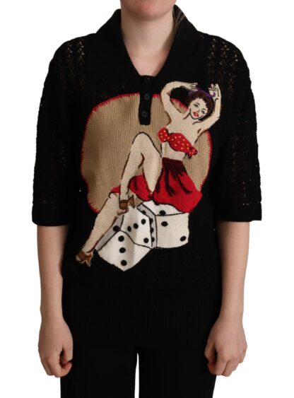 Dolce & Gabbana - Embroidered Short Sleeve Luxury Sweater