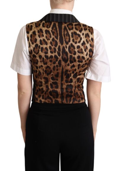 Dolce & Gabbana - Elegant Leopard Print Waistcoat – Sleeveless Vest