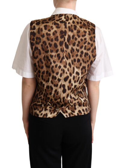 Dolce & Gabbana - Elegant Leopard Print Sleeveless Vest